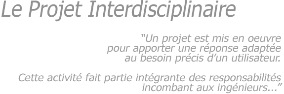 Projet Interdisciplinaire